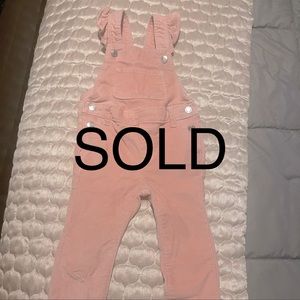 SOLD — Baby GAP Pink Suede-ish overalls